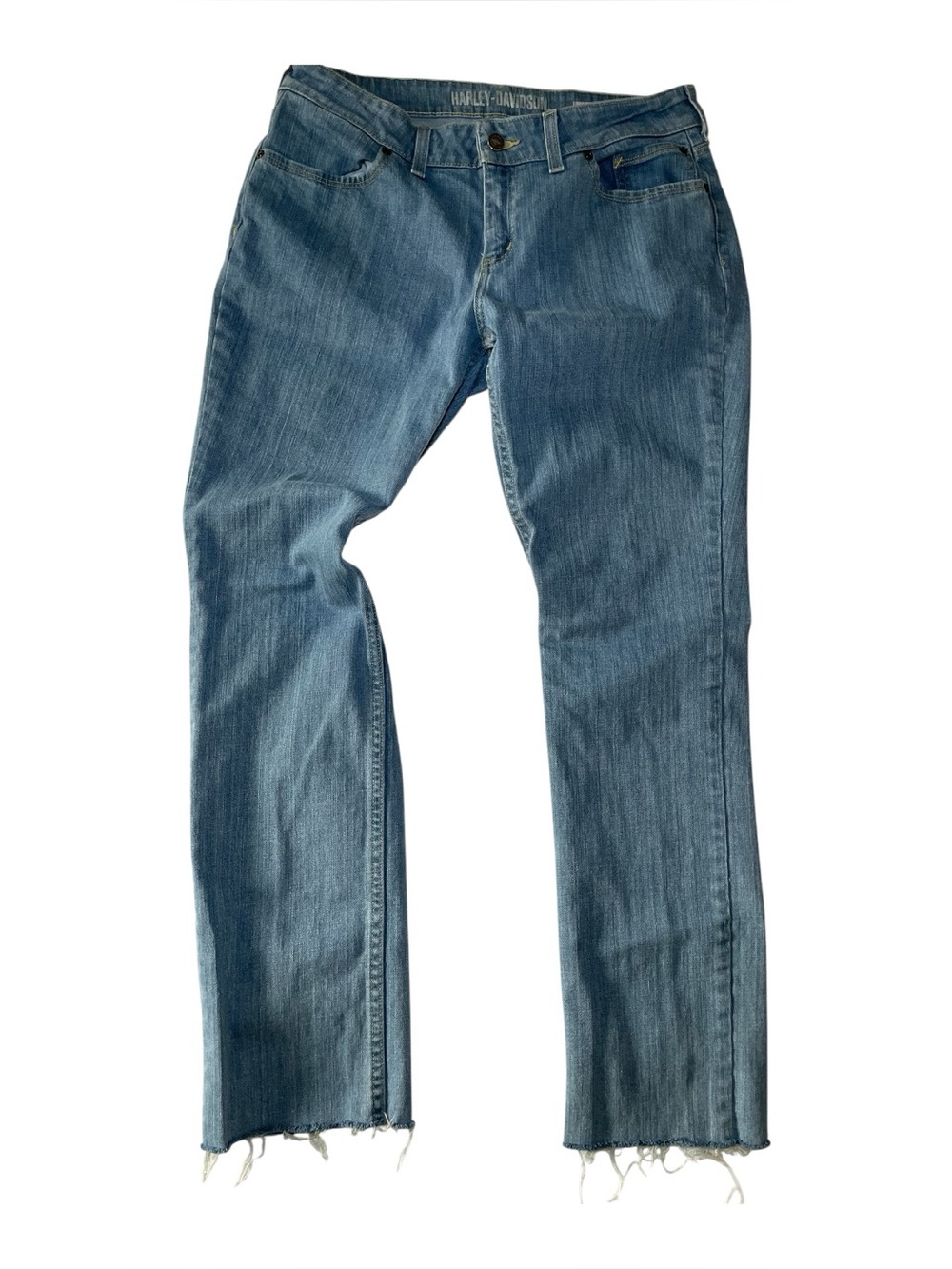 Harley-Davidson Straight Leg Raw Hem Jeans – Women’s Size 30 🔥